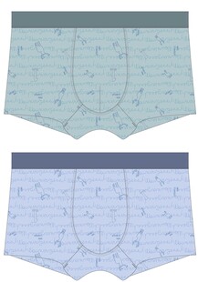 男士印花平角内裤展示