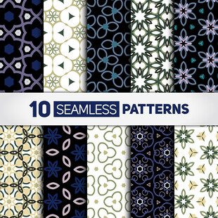 10款无缝几何图案集合