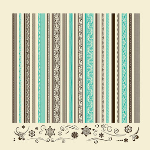 条纹花卉装饰图案背景