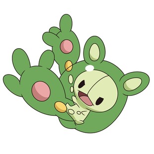 可爱绿色卡通小精灵形象