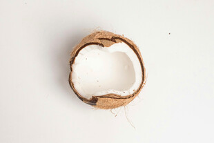 切开的椰子壳