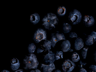 饱满蓝莓特写