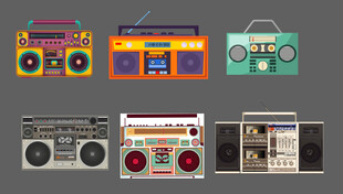 复古收音机展示