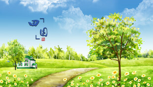 田园风光中的清新自然景色