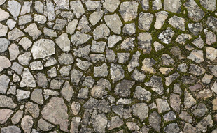 鹅卵石路面纹理特写