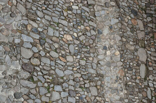 鹅卵石地面纹理特写