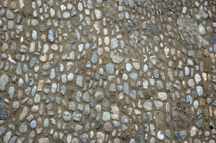 鹅卵石铺就的地面纹理