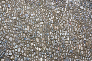 鹅卵石路面纹理特写