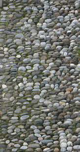 鹅卵石路面纹理特写