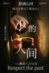 小酌人间共赴山河之约酒水海报