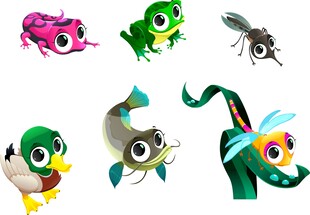 可爱卡通动物形象集合