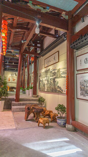 中式庭院回廊雅致景致