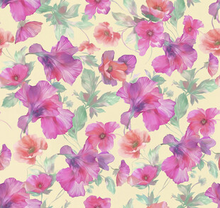 数码印花 手绘花