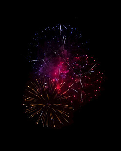 绚丽烟花绽放夜空