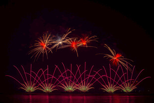 绚丽烟花绽放夜空