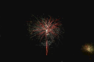 夜空中绽放的绚丽烟花