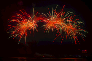 绚丽烟花绽放夜空