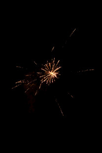 夜空中绚烂的烟花绽放