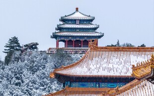 雪后故宫角楼美景