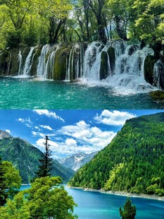 壮丽山水间的迷人瀑布景观