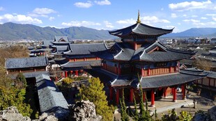 中式古建筑群俯瞰美景