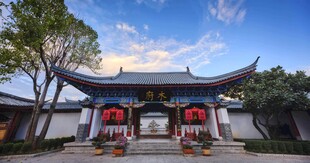 中式传统建筑庙宇景观