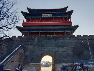 中式古城楼建筑景观