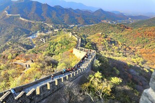 秋日壮美长城全景