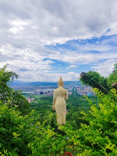 山林间的宏伟佛像景观