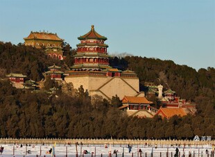 颐和园佛香阁冬日美景