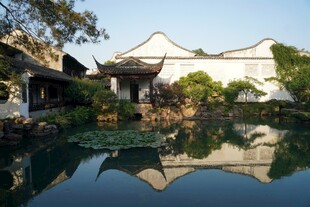 中式园林水景雅致风光