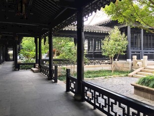 中式庭院回廊景观