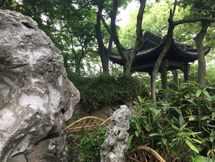 园林景致中的古朴亭阁