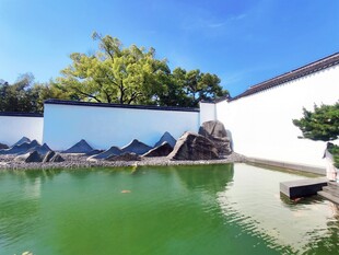 中式庭院池塘景观