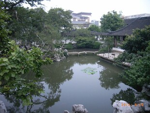 中式园林静谧水景