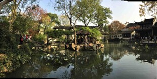 中式园林水景风光
