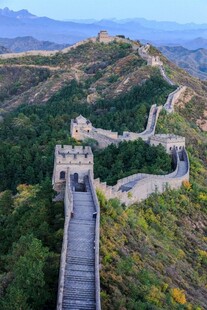 壮丽万里长城秋日美景