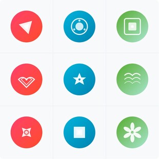 多彩扁平风应用图标集合