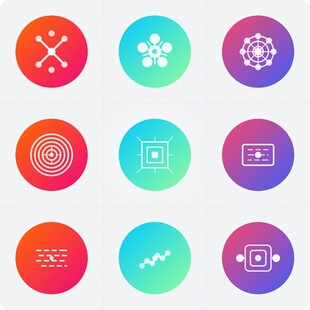 多彩扁平化应用图标集合