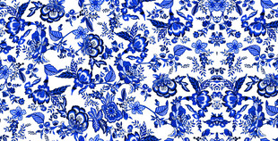 蓝白抽象花卉图案纹理