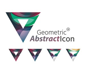 几何抽象三角形图标集