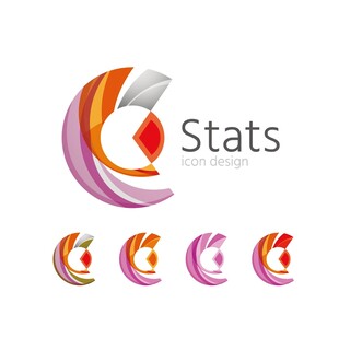 多彩Stats标志设计