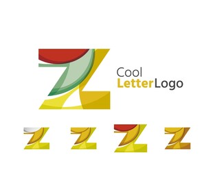 多彩字母Z标志设计