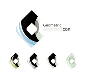 几何风格图标设计示例