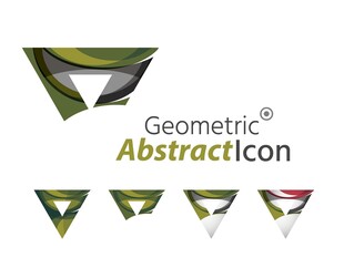 几何抽象图标设计示例