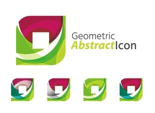 几何抽象图标设计示例