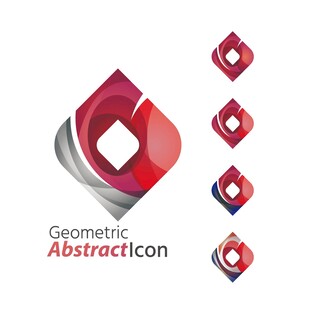 几何抽象风格标志设计