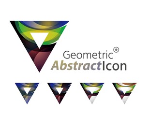 几何抽象三角形图标集