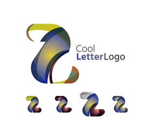 多彩字母A标志设计