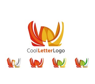多彩字母标志设计示例